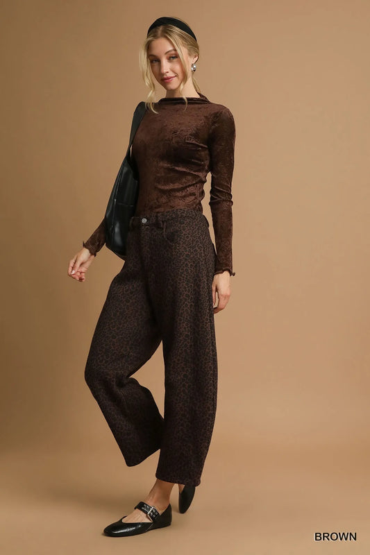 Leopard Print Wide Leg Pants – Bold, Trendy & Statement-Making